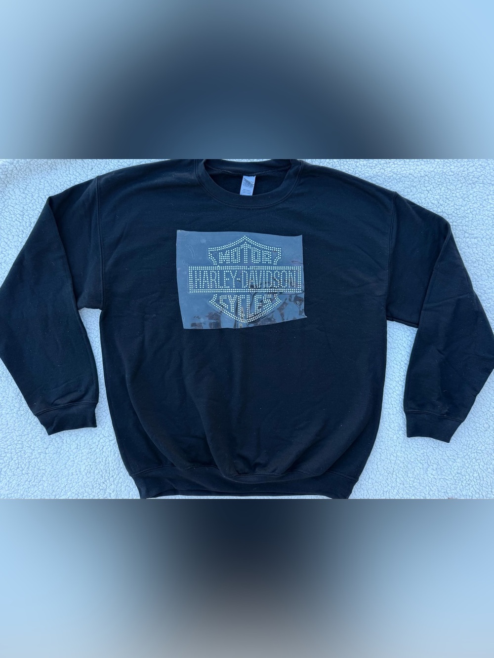 Custom Harley Davidson rhinestone crew